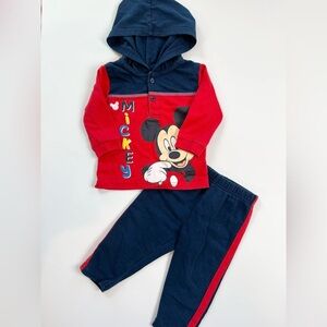 Disney Red and Blue Mickey Mouse Kids Matching Set